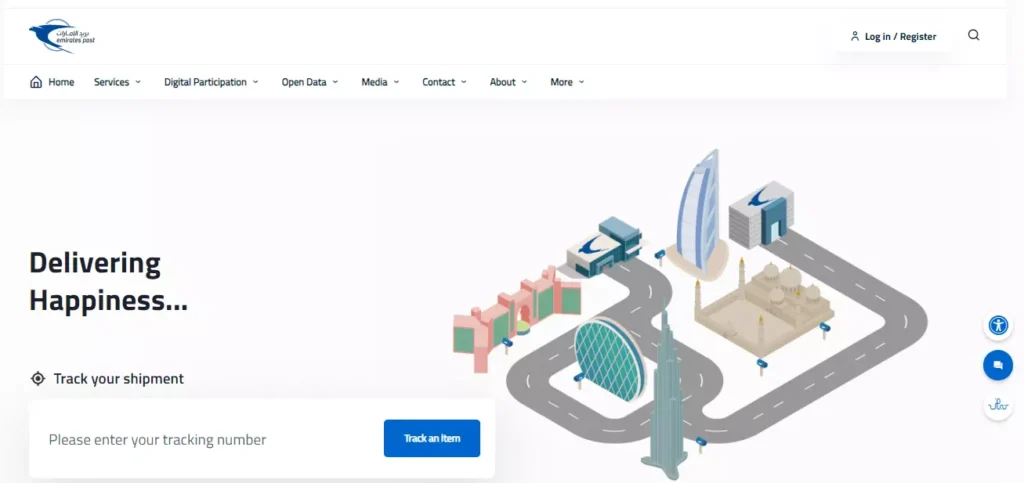 Emirates Post Website